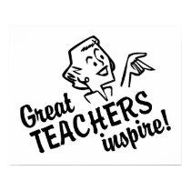 Retro Great Teachers Inspire Poster posters