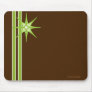 Retro Green and Brown Mousepad