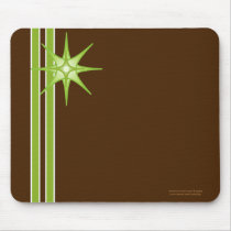 Retro Green and Brown Mousepad by indolilly Retro Green and Brown Mousepad