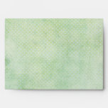 Retro Green Flowers Envelopes