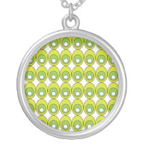 Retro Green Pattern Necklace necklaces