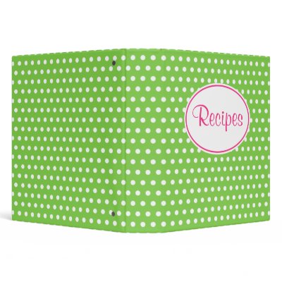 Retro Green Recipe Binder