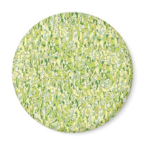 Retro Green & White Confetti Speckled magnets by JuJuGarden Retro Green & White Confetti Speckled magnets