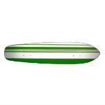 Retro green white stripes skate boards
