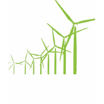 Retro Green Wind Turbine Tee t-shirts
