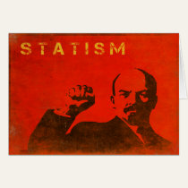 Retro Greeting Card with Outcome of Statism Print cards