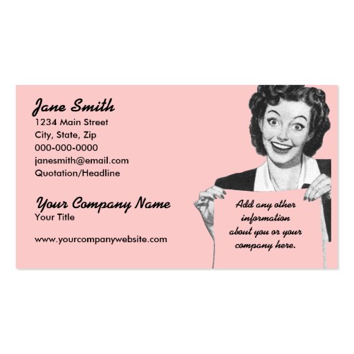 Retro Grin Business Card Templates (front side)
