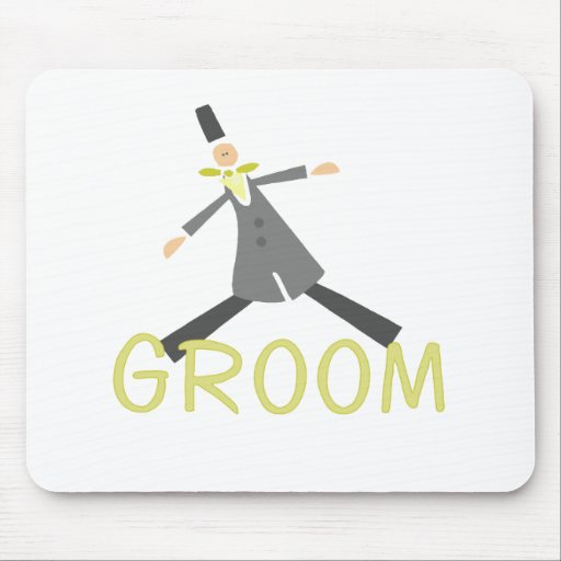Retro Groom in Tuxedo Mouse Pad