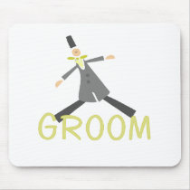 Retro Groom in Tuxedo mousepads