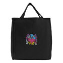 retro groove heart wave embroidered bags
