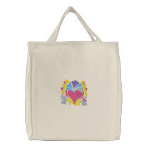 retro groove heart wave embroidered tote bag embroidered bags by doonidesigns retro groove heart wave embroidered tote bag embroidered bags