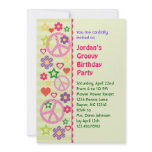 Retro Groovy Birthday Party Invitation