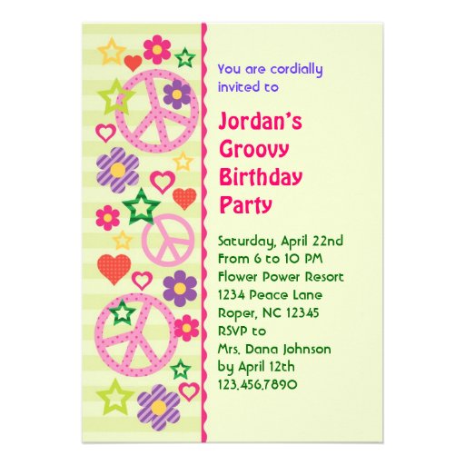 Groovy Birthday Invitations