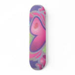 retro groovy hugs and kisses vector funk skate board deck