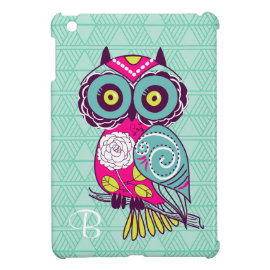 Retro Groovy Owl Teal Case For The iPad Mini