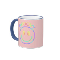 Retro Groovy Rainbow Smiley Mug