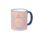 Retro Groovy Rainbow Smiley Mug