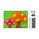 Retro Groovy sixties mushroom stamps