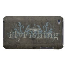 Retro Grunge Fly Fishing Barely There iPod Covers