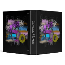 Retro Grunge Icons School Binder