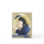 Retro Grunge Oval Frame Hello Note Card