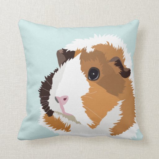 Retro Guinea Pig 'Elsie' Cushion Zazzle