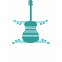 Retro Guitar Women's Shirt, Teal