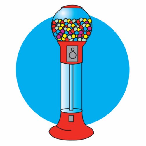 retro gumball machine photosculpture
