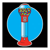 retro gumball machine posters