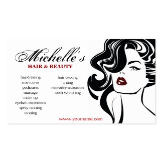 Retro Hair & Beauty salon business card design