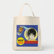RETRO HAIR SPRAY GROCERY TOTE TOTE BAG