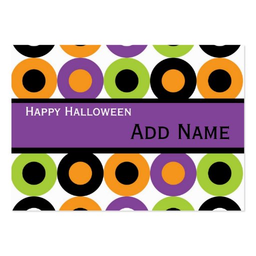 Retro Halloween Gift Tags Business Cards (front side)