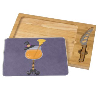 Retro Halloween Party Rectangular Cheese Board