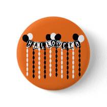 Retro Halloween Party Streamers buttons by opheliasart Retro Halloween Party Streamers buttons