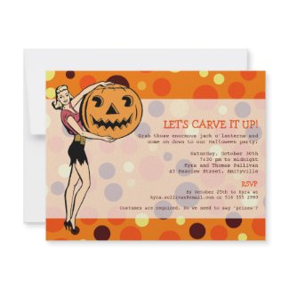 Retro Halloween Pin-Up party invitation invitation