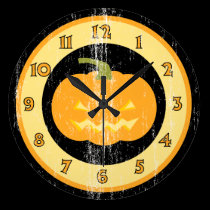 Retro Halloween Pumpkin wall clocks