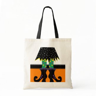 Retro Halloween Witch Canvas Bag