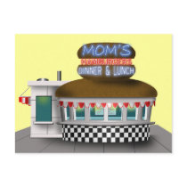 Retro Hamburger Stand postcards