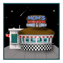 Retro Hamburger Stand Poster
