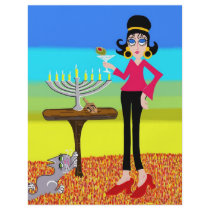 Retro Hanukkah and a Martini flyers by lynndarakosdesigns Retro Hanukkah and a Martini flyers