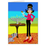 Retro Hanukkah and a Martini Greeting Card