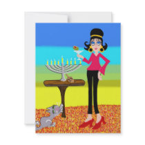 Retro Hanukkah and a Martini invitations by lynndarakosdesigns Retro Hanukkah and a Martini invitations