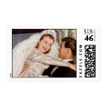 Retro Happy Bride & Groom Threshold Carry Stamps