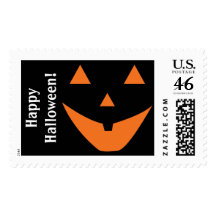 Retro Happy Halloween Postage