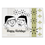 Retro  Happy Holidays Cards