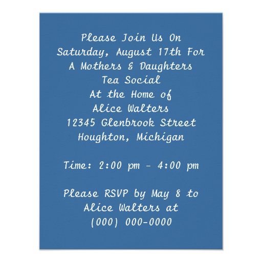 Retro Happy Mothers & Daughters Social Invitations