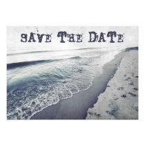 Retro Hauntingly Beautiful Beach Save the Date invitations