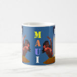 Retro Hawaii Hula Girl Art mugs