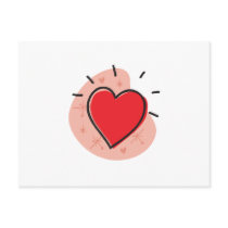 Retro Heart Valentines Day Design postcards by Eholidayz Retro Heart Valentines Day Design postcards