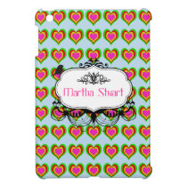 Retro Hearts ~ iPad Mini Plastic Case Cover For The iPad Mini